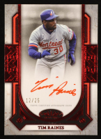 Tim Raines 2024 Topps Tier One Prime Performers Autographs Red Foil #PPATR #12/25 at PristineAuction.com
