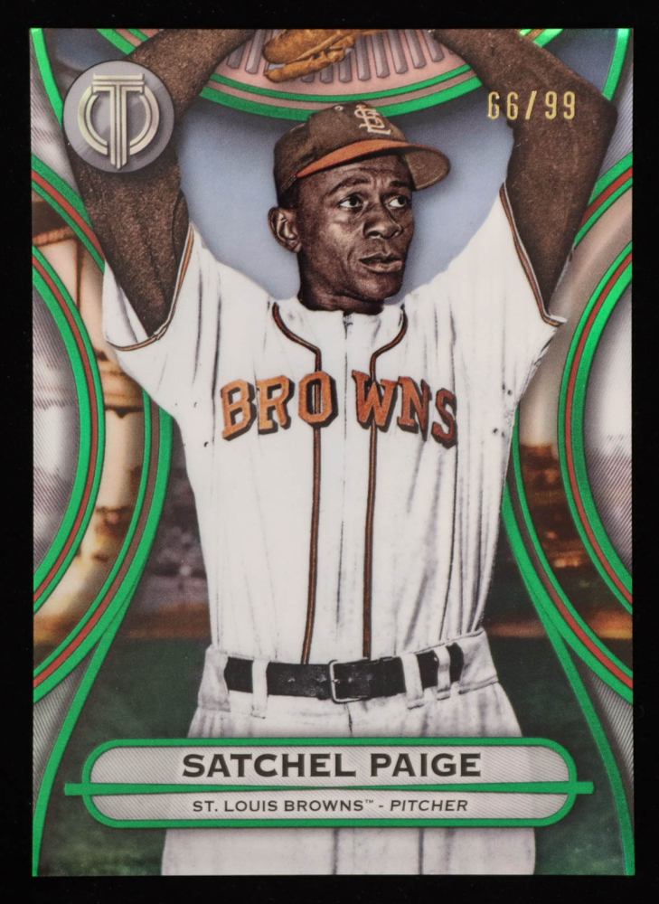 Satchel Paige 2025 Topps Tribute Green #12 #66/99