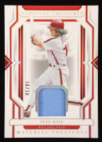 Pete Rose 2024 Panini National Treasures Material Treasures Holo Gold #10 #10/10 at PristineAuction.com
