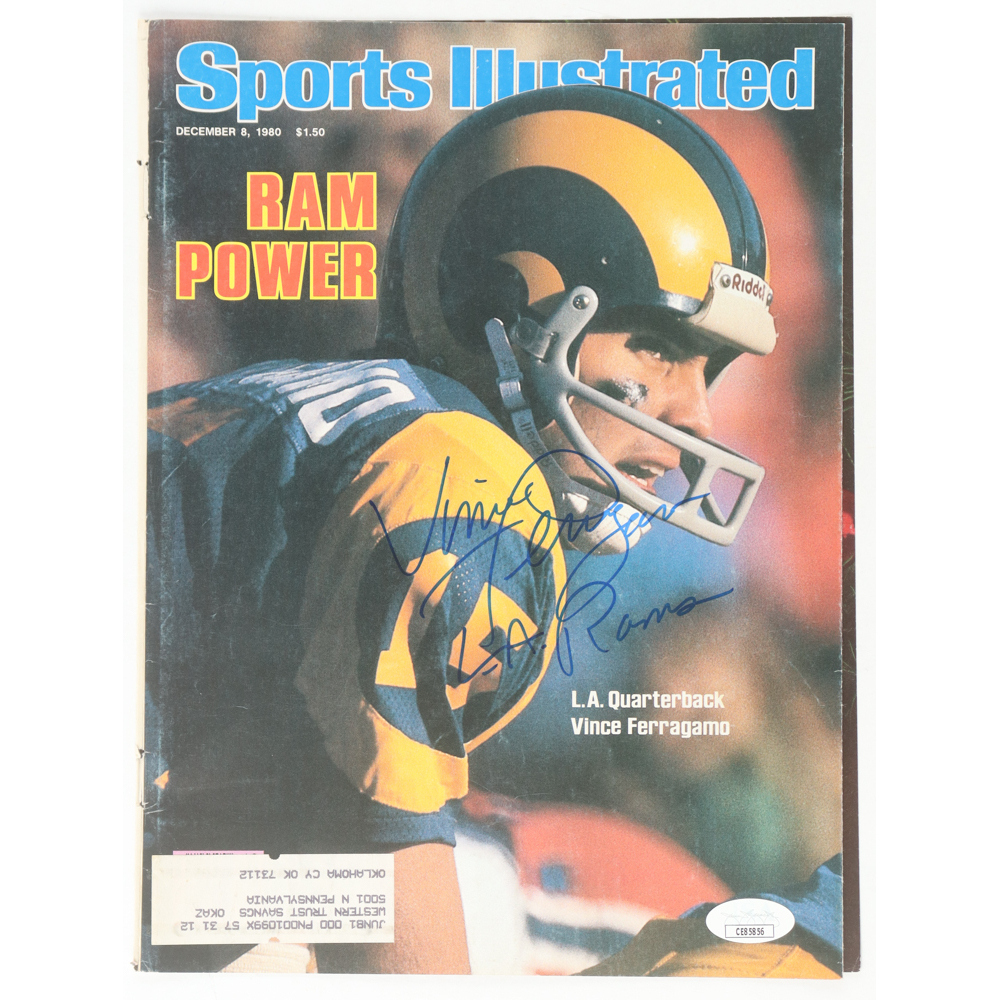 Vince Ferragamo Signed 1980 "Sports Illustrated" Magazine Cover Page Inscribed "LA Rams" (JSA) at PristineAuction.com