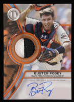 Buster Posey 2025 Topps Tribute Tribute to Threads Autograph Relics Orange #TTTABP #12/25 at PristineAuction.com