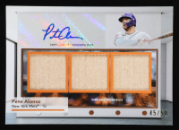 Pete Alonso 2024 Topps Museum Collection Signature Swatches Triple Relic Autographs Copper #SWTRAPA #45/50 at PristineAuction.com