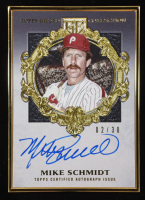Mike Schmidt 2022 Topps Gilded Collection Gold Framed Hall of Famers Autographs #HAFAMS #2/30 at PristineAuction.com