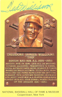Ted Williams Signed Hall of Fame Plaque Postcard (JSA) at PristineAuction.com
