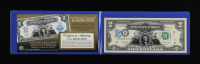 Silver Certificate Genuine Legal Tender Colorized U.S. $2.00 Two Dollar Bill Commemorative Edition Bank Note with Folder at PristineAuction.com