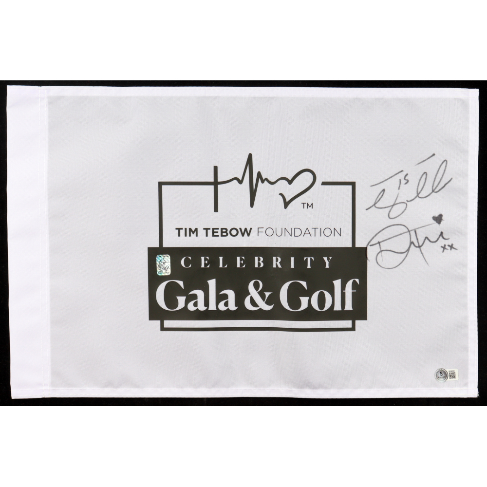 Tim Tebow & Demi Tebow Signed Tim Tebow Foundation Celebrity Gala & Golf Classic Pin Flag (Beckett) at PristineAuction.com