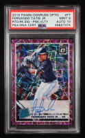 Fernando Tatis Jr. 2019 Donruss Optic Rated Rookies Signatures Pink Velocity #48 RC (PSA 9 | Autograph Graded PSA 10) at PristineAuction.com