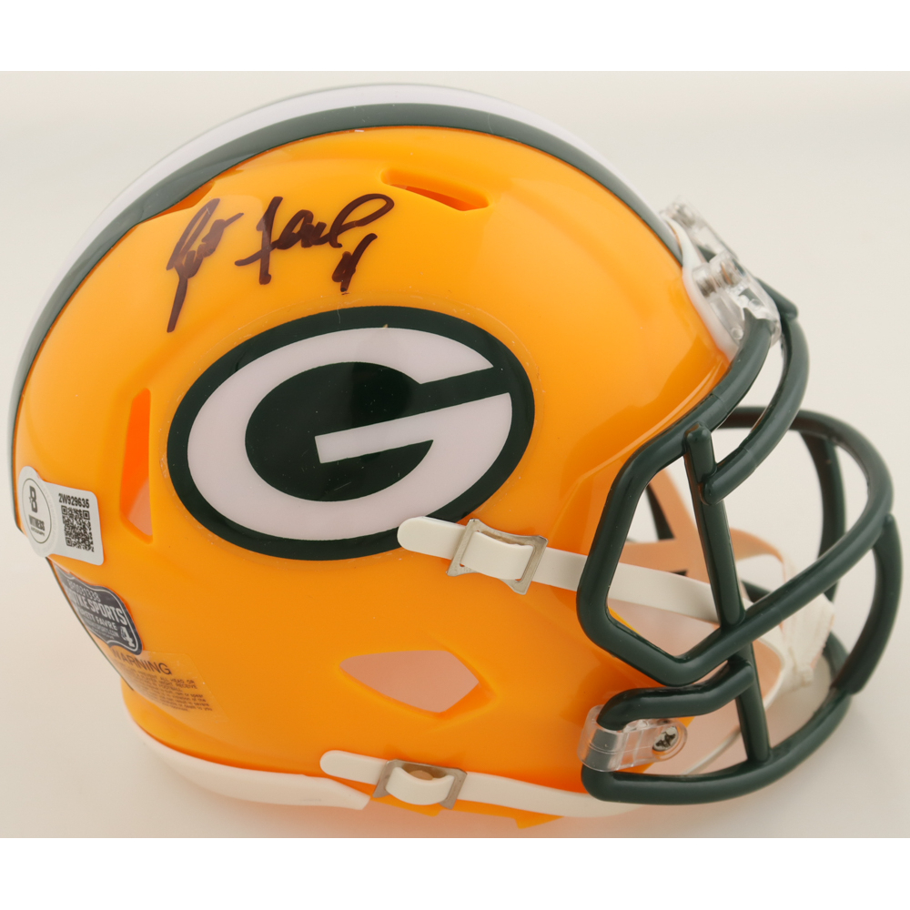 Brett Favre Signed Packers Speed Mini Helmet (Beckett & Favre) at PristineAuction.com