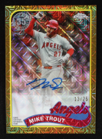 Mike Trout 2024 Topps Update '89 Topps Silver Pack Chrome Autographs Gold Refractors #T89CUMT #13/25 at PristineAuction.com