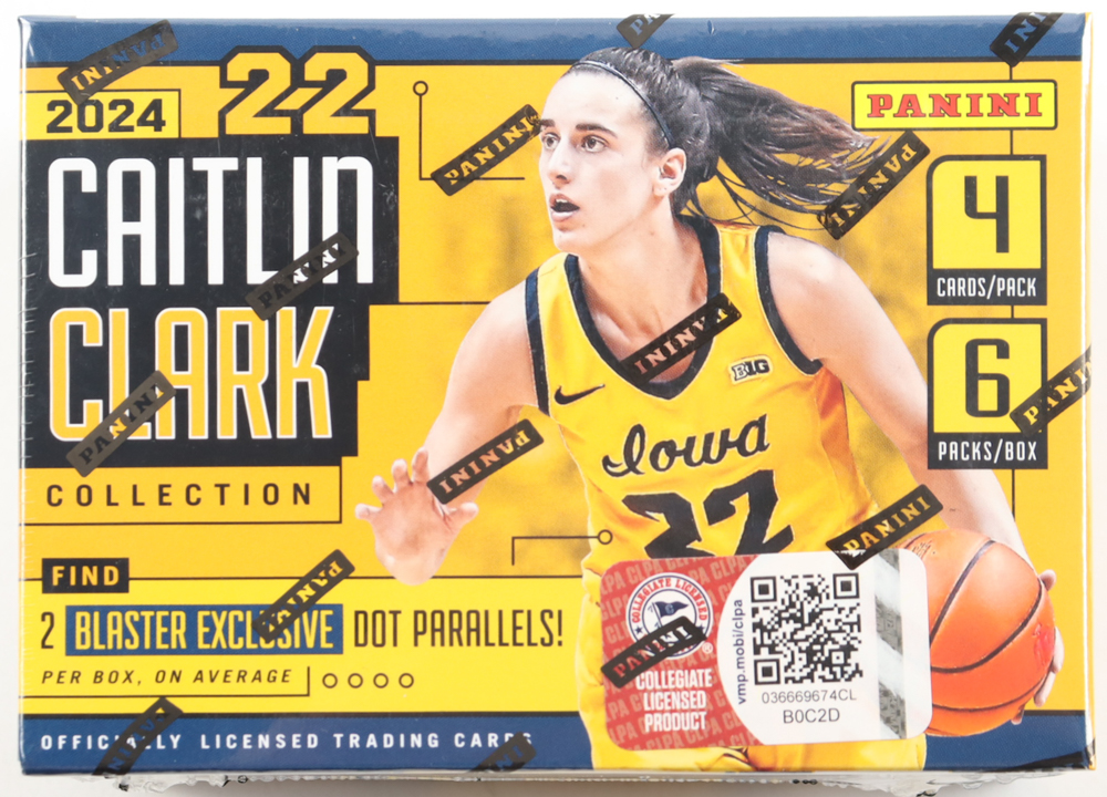 2024 Panini Caitlin Clark Collection Blaster Box with (6) Packs at PristineAuction.com 2024 Panini Caitlin Clark Collection Blaster Box with (6) Packs at PristineAuction.com