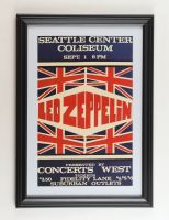 1969 "Led Zepplin" Seattle Center Coliseum Concert Custom Framed Poster at PristineAuction.com