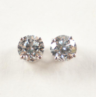 New 2.00 CTW Lab Grown Pair of Diamond Earrings D, VVS2 | Estimated Retail Value: $3,300 (UGL & IGI) at PristineAuction.com