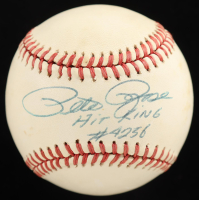 Pete Rose Signed ONL Baseball Inscribed "Hit King" & "#4256" (Beckett) at PristineAuction.com