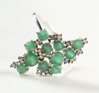 New 1.60 CTW Emerald & Sapphire Ring | Estimated Retail Value: $1,900 (UGL) at PristineAuction.com