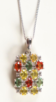 New 6.3 CTW Multi Sapphire Necklace | Estimated Retail Value: $3,000 (UGL) at PristineAuction.com