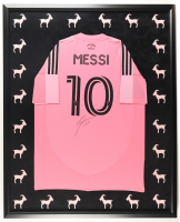 Lionel Messi Signed Inter Miami Custom Framed Jersey Display (PSA) at PristineAuction.com
