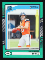Bo Nix 2024 Donruss Press Proof Green #369 RR RC at PristineAuction.com