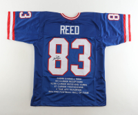 Andre Reed Signed Career Highlight Stat Jersey Inscribed "HOF 14" (JSA) at PristineAuction.com
