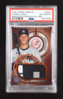 Aaron Judge 2025 Topps Tribute Dual Relics Orange #DRAJ #20/25 (PSA) at PristineAuction.com