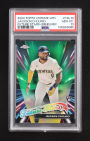 Jackson Chourio 2024 Topps Chrome Update Future Stars Green Refractors #FSU16 #61/99 RC (PSA 10) at PristineAuction.com