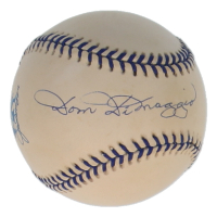 Dom DiMaggio Signed OAL Joe DiMaggio Commemorative Logo Baseball (JSA) at PristineAuction.com