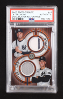 Derek Jeter / Aaron Judge 2025 Topps Tribute Dual Player Relics Orange #TPDRJJ #18/25 (PSA) at PristineAuction.com