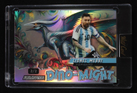 Lionel Messi 2024 Wild Card Alumination Dino-Might Pterodactyl Rainbow Foil #DMPTE1-LM1 #2/2 at PristineAuction.com