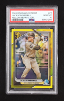 Jackson Merrill 2024 Bowman Chrome Yellow Refractors #27 #70/75 RC (PSA 10) at PristineAuction.com