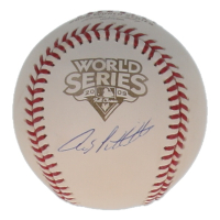 Andy Pettitte Signed 2009 World Series Logo Baseball (Steiner) at PristineAuction.com