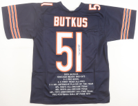 Dick Butkus Signed Career Highlight Stat Jersey (JSA) at PristineAuction.com