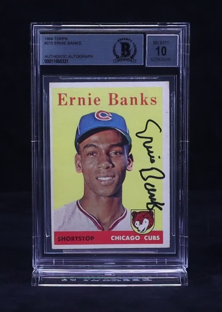 Ernie Banks Signed 1958 Topps #310 (BGS | Auto 10) at PristineAuction.com