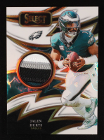 Jalen Hurts 2024 Select Sparks Materials Prizm White #53 #23/75 at PristineAuction.com