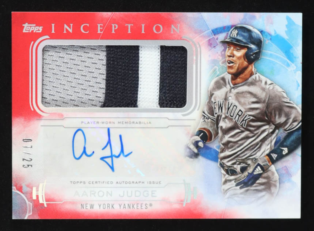 Aaron Judge 2019 Topps Inception Patch Autographs Red #IAPAJ #7/25