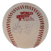 Whitey Herzog Signed 1982 World Series Logo Baseball (PSA) at PristineAuction.com
