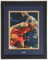 Kobe Bryant & LeBron James Custom Framed Photo Display With Official 2011 All-Star Pin at PristineAuction.com