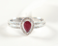 .54 CTW Natural Diamond & Gemstone 14K White Gold Ring, SI-I1, G-H | Estimated Retail Value $8,170 (IGI) at PristineAuction.com