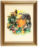 Vince Lombardi & Bart Starr Custom Framed Art Print Display at PristineAuction.com