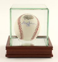 Reggie Jackson Signed 2003 World Series Logo Baseball With Display Case (Beckett) at PristineAuction.com