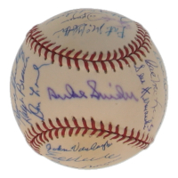 ONL Baseball Team-Signed by (25) Brooklyn Dodgers Greats with Duke Snider, Don Newcombe, Carl Erskine, Ralph Branca (MAB) at PristineAuction.com