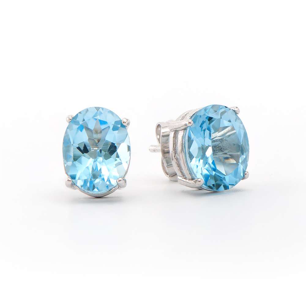5.65 (CTW) Blue Topaz Rhodium Plated Designer Earrings | Estimated Value $1,179 (AMG) at PristineAuction.com 5.65 (CTW) Blue Topaz Rhodium Plated Designer Earrings | Estimated Value $1,179 (AMG) at PristineAuction.com