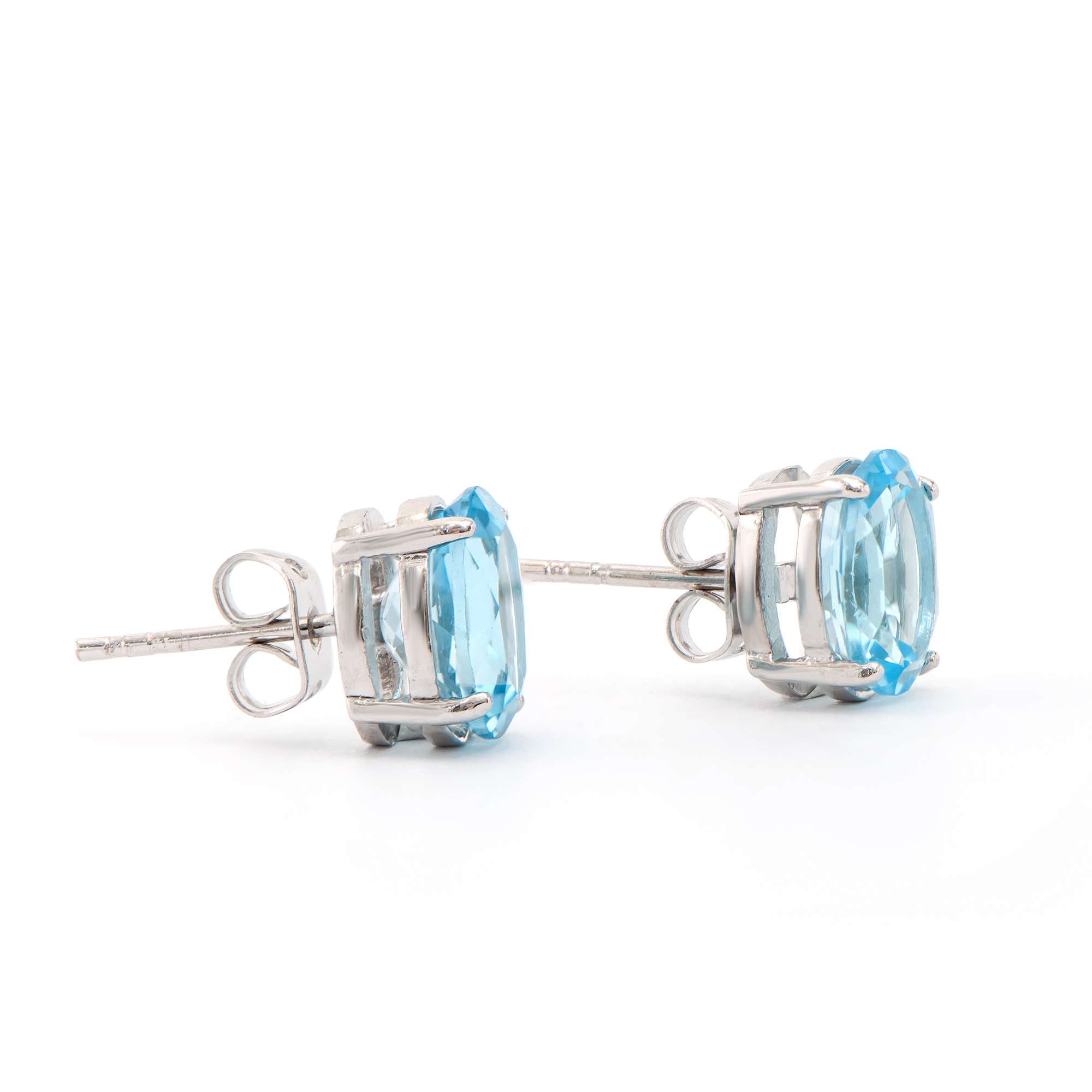 5.65 (CTW) Blue Topaz Rhodium Plated Designer Earrings | Estimated Value $1,179 (AMG) at PristineAuction.com 5.65 (CTW) Blue Topaz Rhodium Plated Designer Earrings | Estimated Value $1,179 (AMG) at PristineAuction.com