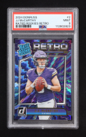 J.J. McCarthy 2024 Donruss Rated Rookies Retro #2 RC (PSA 9) at PristineAuction.com