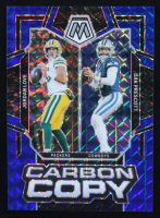 Dak Prescott / Jordan Love 2024 Panini Mosaic Carbon Copy Mosaic Blue #11 #61/99 at PristineAuction.com