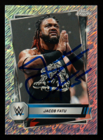 Jacob Fatu Signed LE 2025 Topps Chrome WWE #100 (JSA) at PristineAuction.com