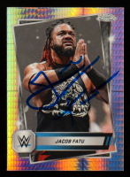 Jacob Fatu Signed 2025 Topps Chrome WWE #100 (JSA) at PristineAuction.com