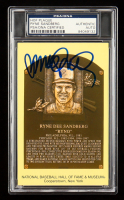 Ryne Sandberg Signed Hall of Fame Plaque Postcard (PSA) at PristineAuction.com