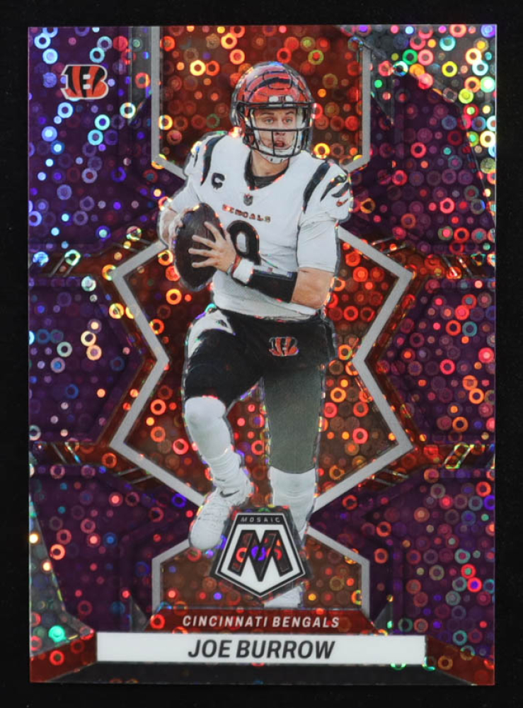 Joe Burrow 2022 Panini Mosaic Mosaic No Huddle Purple #39 #10/50