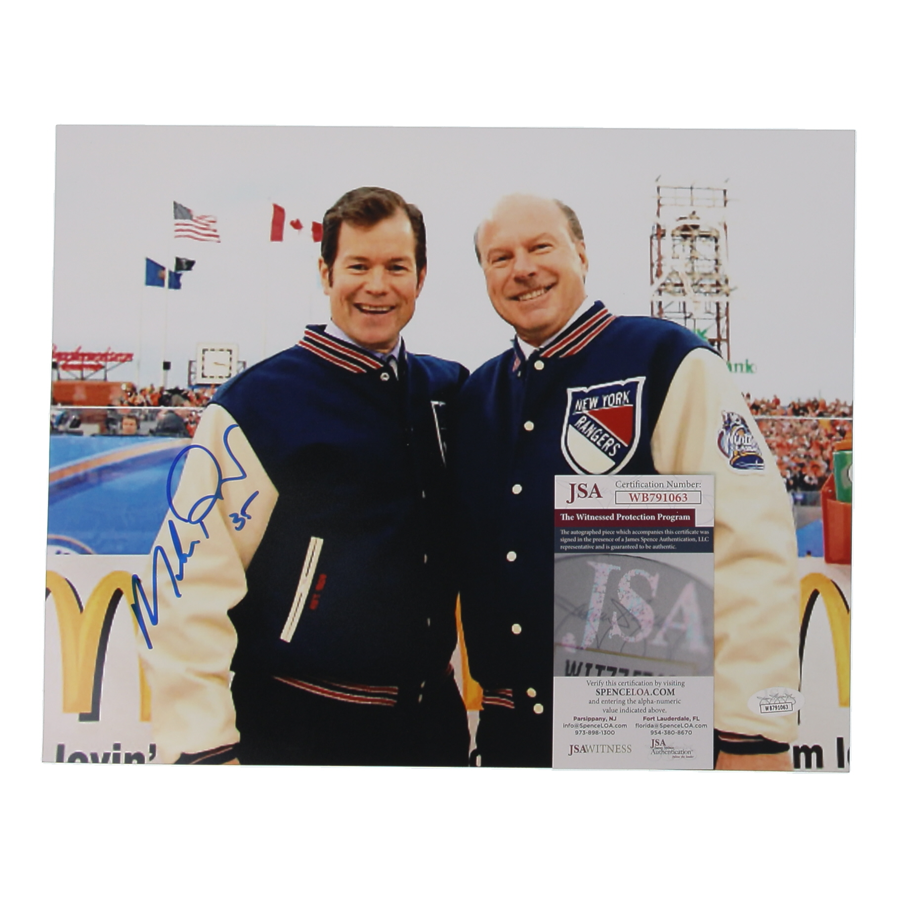 Mike Richter Signed 11x14 Photo (JSA) at PristineAuction.com Mike Richter Signed 11x14 Photo (JSA) at PristineAuction.com