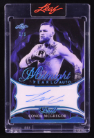 Connor McGregor 2025 Leaf Pearl Midnight Autographs Platinum Blue #MPCMG #3/6 at PristineAuction.com