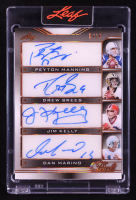 Peyton Manning / Drew Brees / Jim Kelly / Dan Marino / Bert Jones / Ken Anderson / Bob Griese / Fran Tarkenton 2025 Leaf Pearl Signatures Bronze #S85 #08/10 at PristineAuction.com